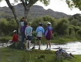 We have arrived at A'Chruanalach, near Gairloch, where there just happens to be a rope swing over the river